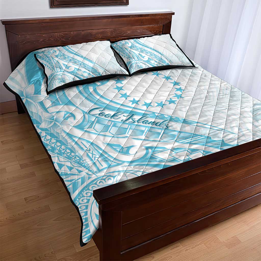 Kia Orana Cook Islands Quilt Bed Set Moana Plumeria Tropical Waves LT7 - Polynesian Pride