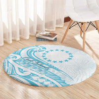 Kia Orana Cook Islands Round Carpet Moana Plumeria Tropical Waves LT7 - Polynesian Pride