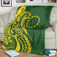 Kia Orana Cook Islands Blanket Plumeria Tropical Waves LT7 - Polynesian Pride