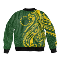 Kia Orana Cook Islands Bomber Jacket Plumeria Tropical Waves LT7 - Polynesian Pride
