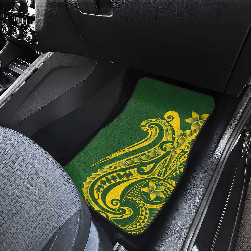 Kia Orana Cook Islands Car Mats Plumeria Tropical Waves LT7 - Polynesian Pride