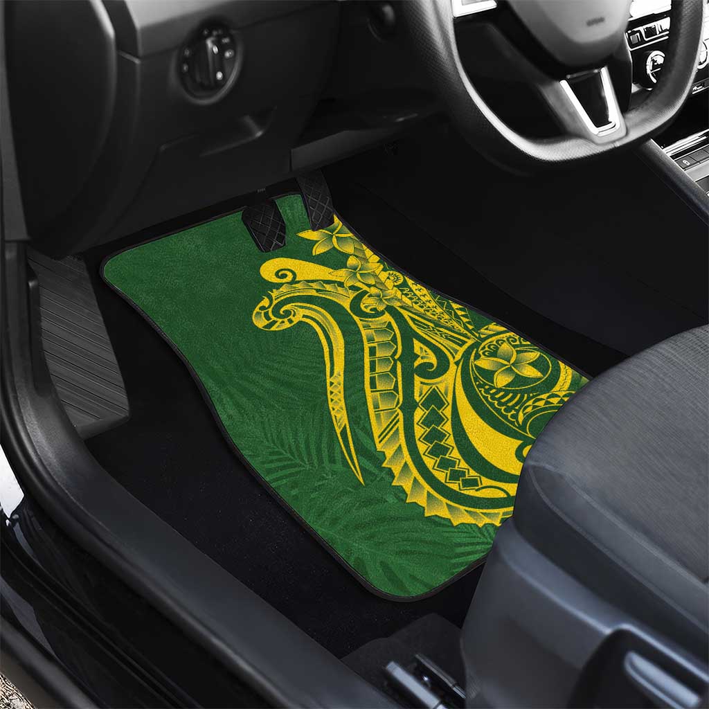 Kia Orana Cook Islands Car Mats Plumeria Tropical Waves LT7 - Polynesian Pride