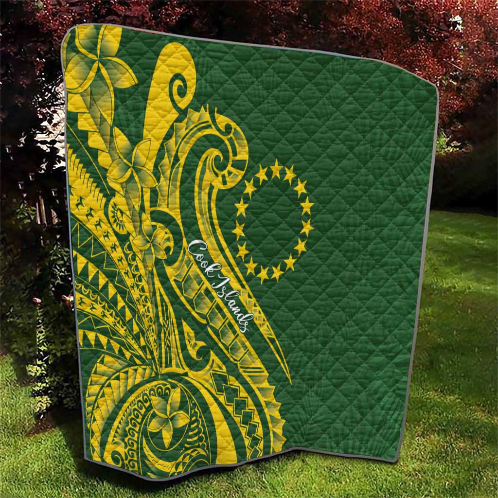 Kia Orana Cook Islands Quilt Plumeria Tropical Waves LT7 - Polynesian Pride