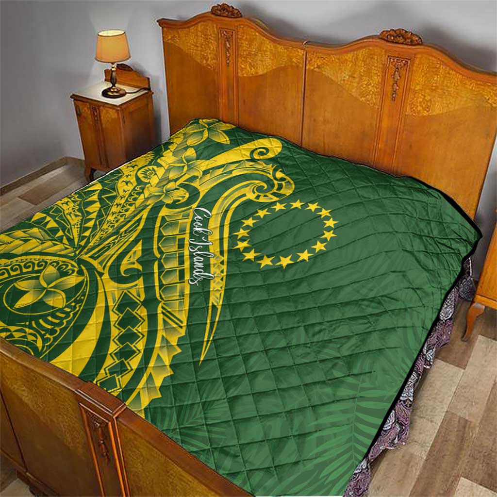 Kia Orana Cook Islands Quilt Plumeria Tropical Waves LT7 - Polynesian Pride