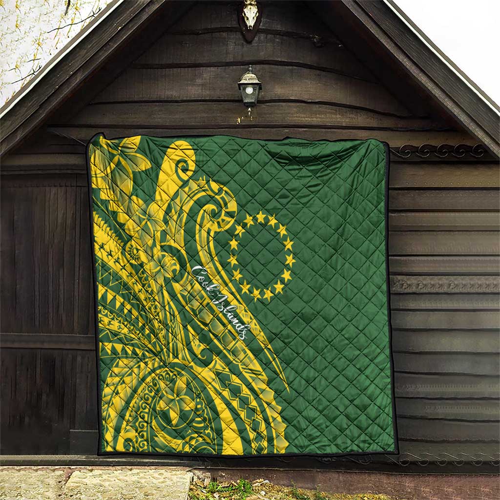 Kia Orana Cook Islands Quilt Plumeria Tropical Waves LT7 - Polynesian Pride