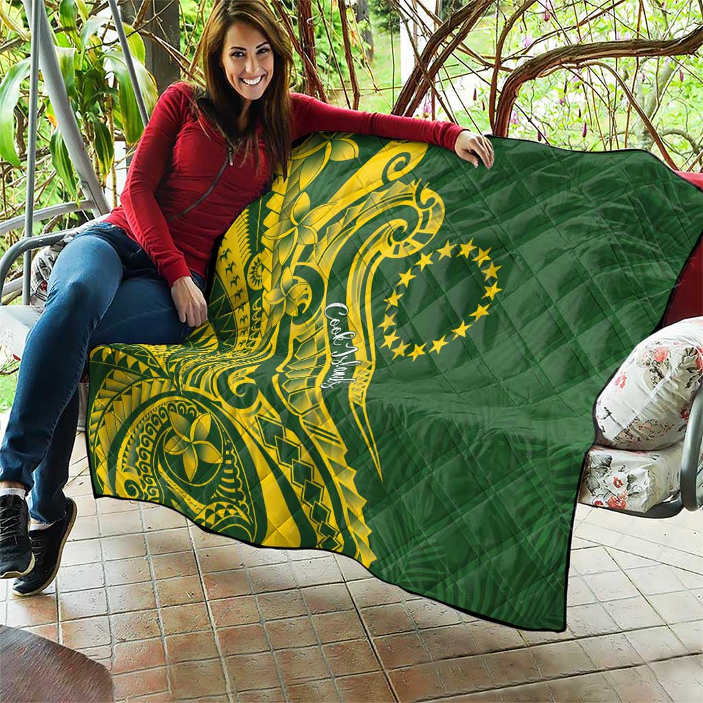 Kia Orana Cook Islands Quilt Plumeria Tropical Waves LT7 - Polynesian Pride