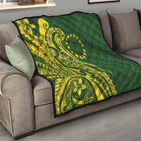 Kia Orana Cook Islands Quilt Plumeria Tropical Waves LT7 - Polynesian Pride