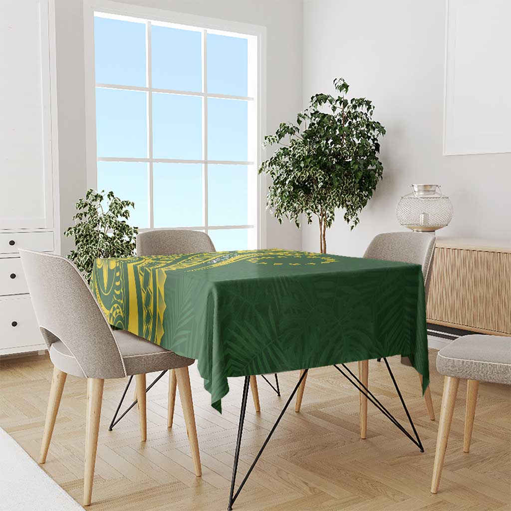 Kia Orana Cook Islands Tablecloth Plumeria Tropical Waves LT7 - Polynesian Pride