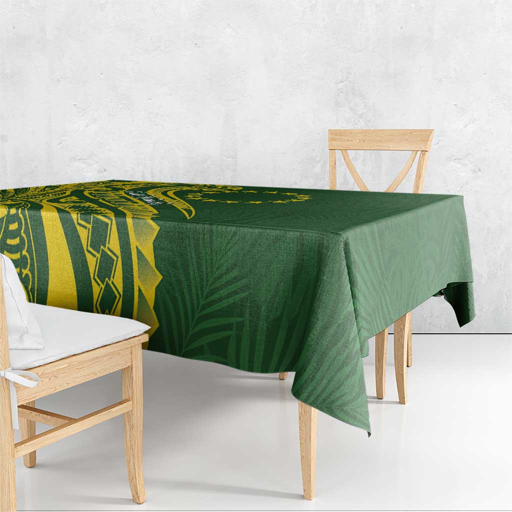 Kia Orana Cook Islands Tablecloth Plumeria Tropical Waves LT7 - Polynesian Pride