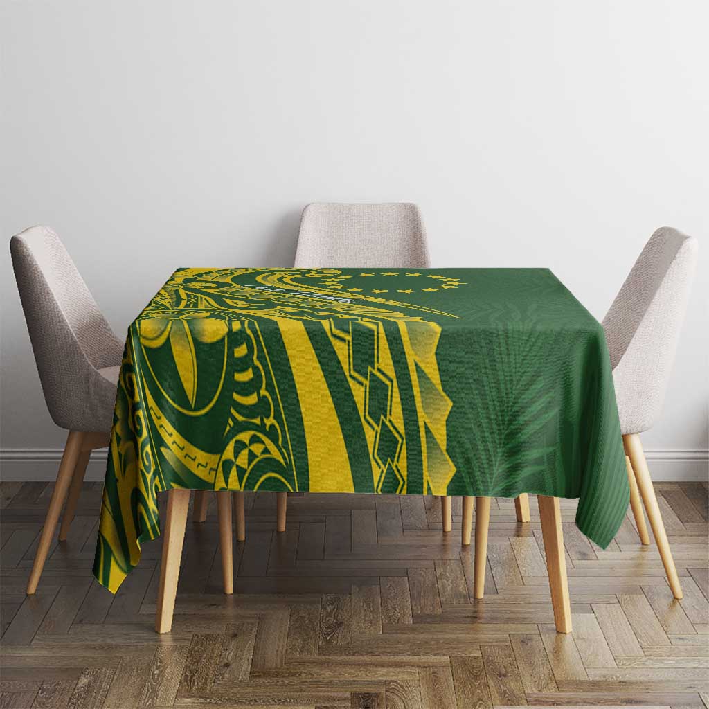 Kia Orana Cook Islands Tablecloth Plumeria Tropical Waves LT7 - Polynesian Pride