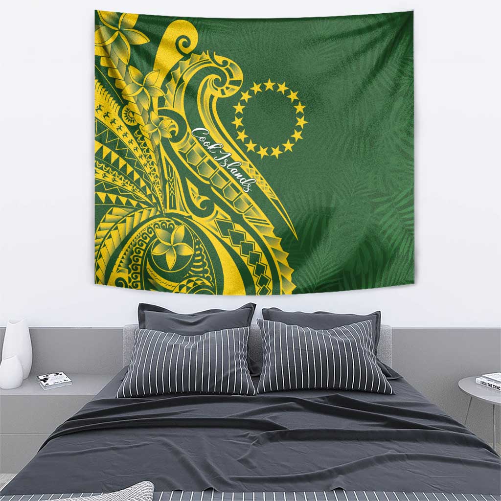 Kia Orana Cook Islands Tapestry Plumeria Tropical Waves LT7 - Polynesian Pride