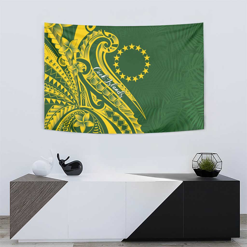 Kia Orana Cook Islands Tapestry Plumeria Tropical Waves LT7 - Polynesian Pride