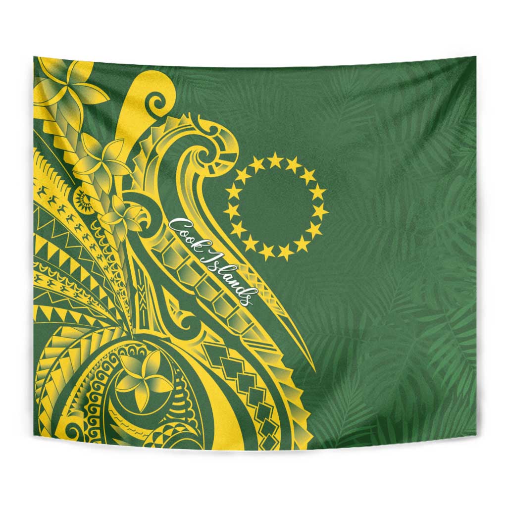 Kia Orana Cook Islands Tapestry Plumeria Tropical Waves LT7 - Polynesian Pride