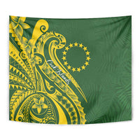 Kia Orana Cook Islands Tapestry Plumeria Tropical Waves LT7 - Polynesian Pride