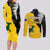 Australia Rugby Mix New Zealands Rugby Couples Matching Long Sleeve Bodycon Dress and Long Sleeve Button Shirts Wallabies Versus Silver Fern Sporty Basic LT7 - Polynesian Pride