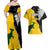 Australia Rugby Mix New Zealands Rugby Couples Matching Off Shoulder Maxi Dress and Hawaiian Shirt Wallabies Versus Silver Fern Sporty Basic LT7 - Polynesian Pride