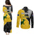 Australia Rugby Mix New Zealands Rugby Couples Matching Puletasi Dress and Long Sleeve Button Shirts Wallabies Versus Silver Fern Sporty Basic LT7 - Polynesian Pride