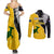 Australia Rugby Mix New Zealands Rugby Couples Matching Summer Maxi Dress and Long Sleeve Button Shirts Wallabies Versus Silver Fern Sporty Basic LT7 - Polynesian Pride