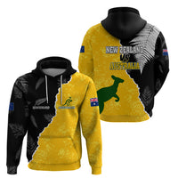 Australia Rugby Mix New Zealands Rugby Hoodie Wallabies Versus Silver Fern Sporty Basic LT7 - Polynesian Pride
