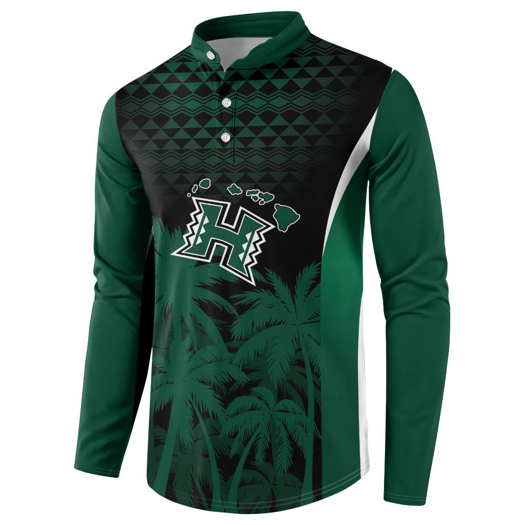 Hawaii Rainbow Warriors La'au Pama Personalized Button Sweatshirt LT7 - Polynesian Pride