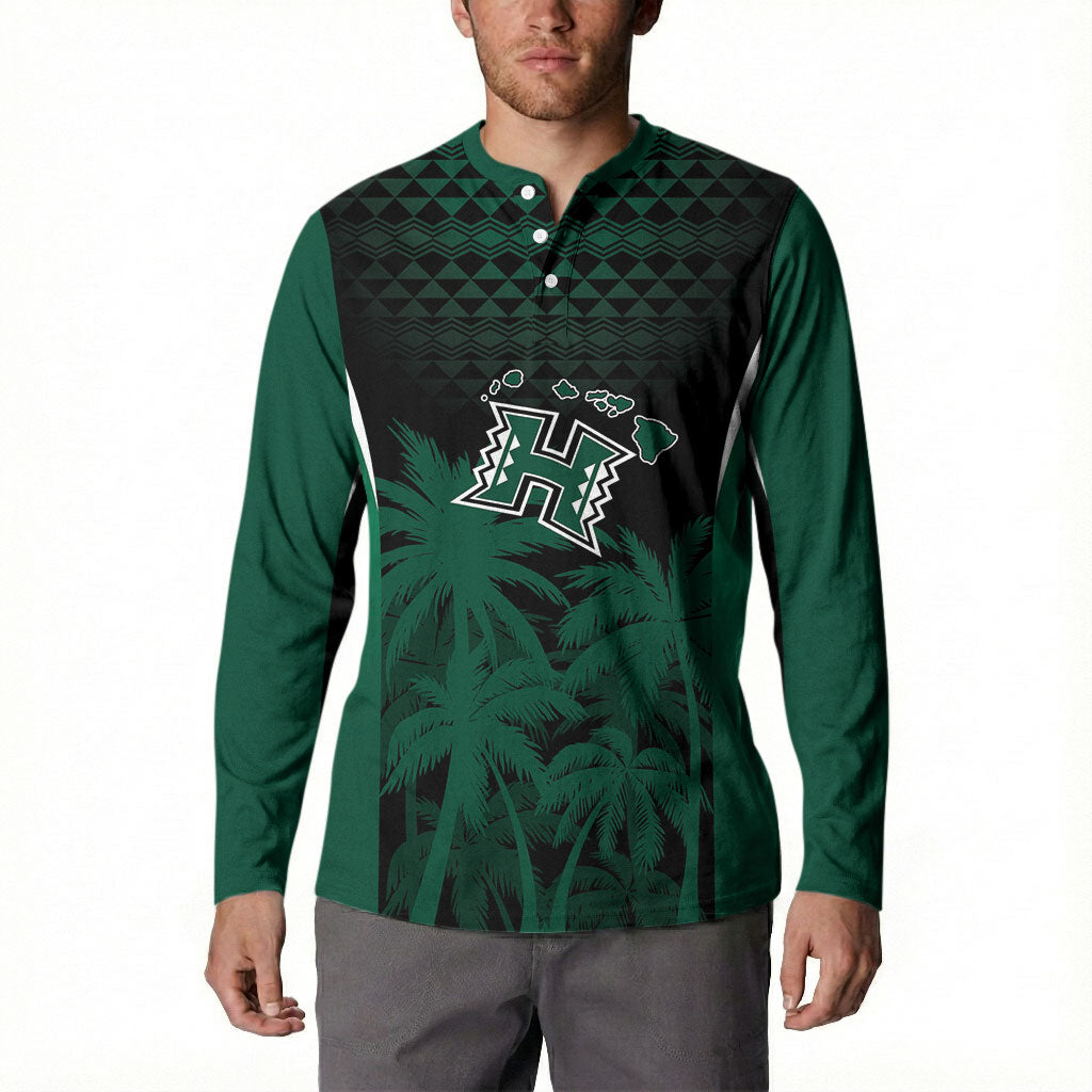 Hawaii Rainbow Warriors La'au Pama Personalized Button Sweatshirt LT7 - Polynesian Pride