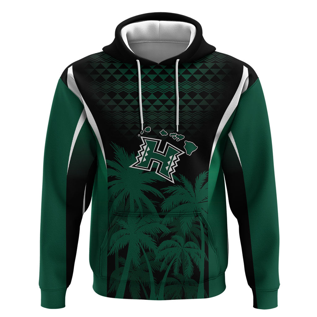 Hawaii Rainbow Warriors La'au Pama Personalized Hoodie LT7 Pullover Hoodie Black - Polynesian Pride