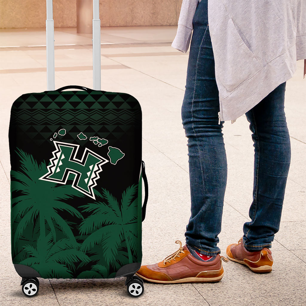Hawaii Rainbow Warriors La'au Pama Luggage Cover LT7 Black - Polynesian Pride