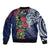 Meri Kirihimete New Zealand Bomber Jacket Tui on Pohutukawa - Blue Ver