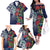 Meri Kirihimete New Zealand Family Matching Off The Shoulder Long Sleeve Dress and Hawaiian Shirt Tui on Pohutukawa - Blue Ver