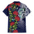 Meri Kirihimete New Zealand Family Matching Off Shoulder Maxi Dress and Hawaiian Shirt Tui on Pohutukawa - Blue Ver