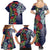 Meri Kirihimete New Zealand Family Matching Summer Maxi Dress and Hawaiian Shirt Tui on Pohutukawa - Blue Ver