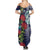 Meri Kirihimete New Zealand Family Matching Summer Maxi Dress and Hawaiian Shirt Tui on Pohutukawa - Blue Ver