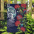 Meri Kirihimete New Zealand Garden Flag Tui on Pohutukawa - Blue Ver