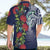 Meri Kirihimete New Zealand Hawaiian Shirt Tui on Pohutukawa - Blue Ver