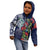 Meri Kirihimete New Zealand Kid Hoodie Tui on Pohutukawa - Blue Ver