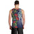 Meri Kirihimete New Zealand Men Tank Top Tui on Pohutukawa - Blue Ver