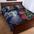 Meri Kirihimete New Zealand Quilt Bed Set Tui on Pohutukawa - Blue Ver