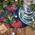 Meri Kirihimete New Zealand Tree Skirt Tui on Pohutukawa - Blue Ver