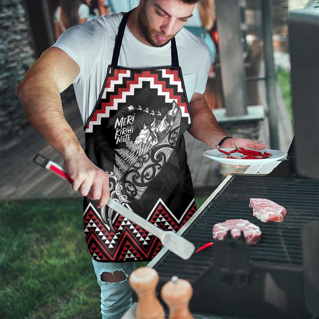 New Zealand Christmas Taniko Poutama Apron Mountainscape Maori Fern LT7 - Polynesian Pride