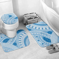 Bula Fiji Classic Masi Tapa Bathroom Set Turquoise LT7 Mat Set Only (3 pcs) One Size Turquoise - Polynesian Pride