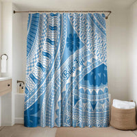 Bula Fiji Classic Masi Tapa Bathroom Set Turquoise LT7 Shower Curtain Only Turquoise - Polynesian Pride