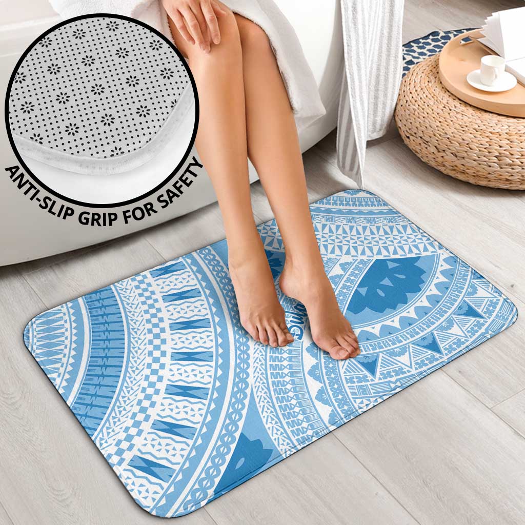 Bula Fiji Classic Masi Tapa Bathroom Set Turquoise LT7 - Polynesian Pride