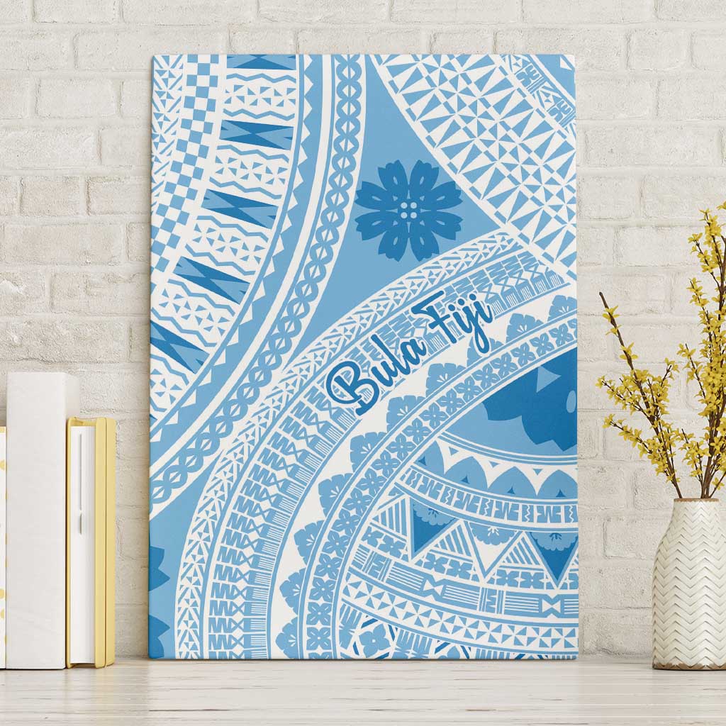 Bula Fiji Classic Masi Tapa Canvas Wall Art Turquoise LT7 Without Frame Turquoise - Polynesian Pride