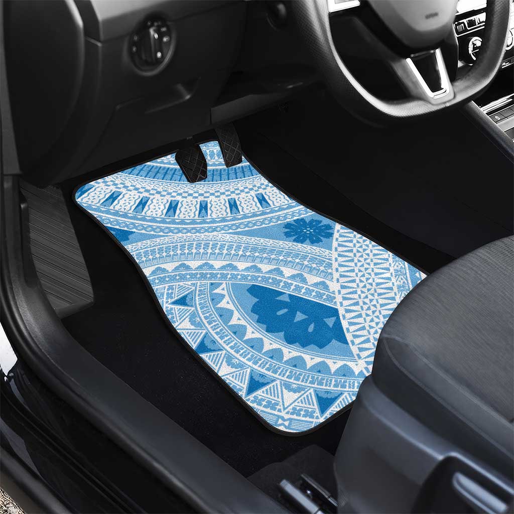 Bula Fiji Classic Masi Tapa Car Mats Turquoise LT7 - Polynesian Pride