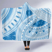 Bula Fiji Classic Masi Tapa Hooded Blanket Turquoise LT7 One Size Turquoise - Polynesian Pride