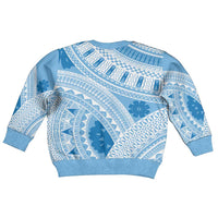 Bula Fiji Classic Masi Tapa Kid Ugly Christmas Sweater Turquoise LT7 - Polynesian Pride