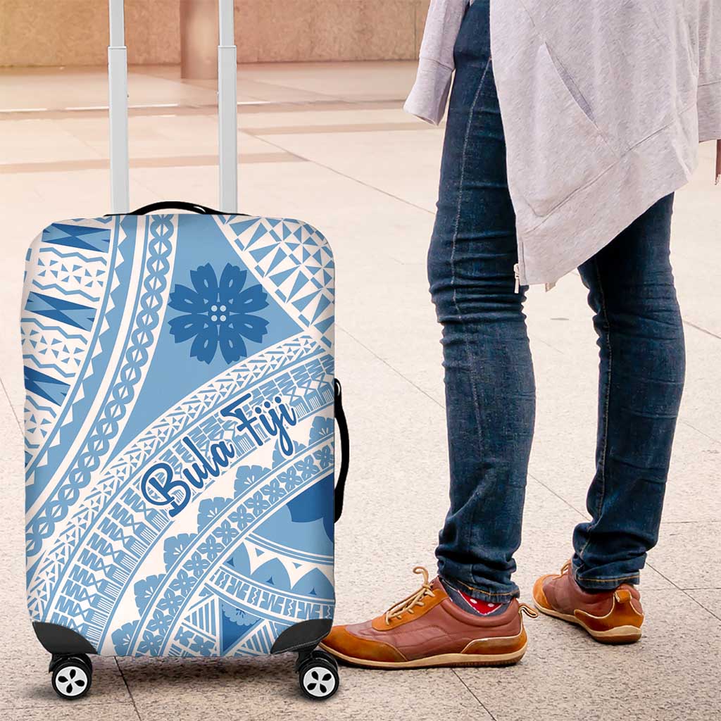 Bula Fiji Classic Masi Tapa Luggage Cover Turquoise LT7 Turquoise - Polynesian Pride