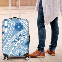 Bula Fiji Classic Masi Tapa Luggage Cover Turquoise LT7 Turquoise - Polynesian Pride