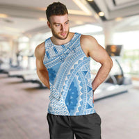 Bula Fiji Classic Masi Tapa Men Tank Top Turquoise LT7 Turquoise - Polynesian Pride
