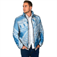 Bula Fiji Classic Masi Tapa Padded Jacket Turquoise LT7 - Polynesian Pride